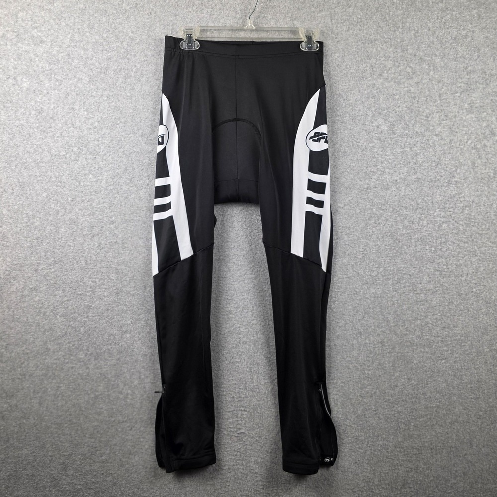 Sponeed Cycling Leggings Mens Medium Black White Padded Bike Pants Ankle